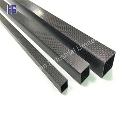 برچسب خصوصی لوله های فیبر کربن مربع